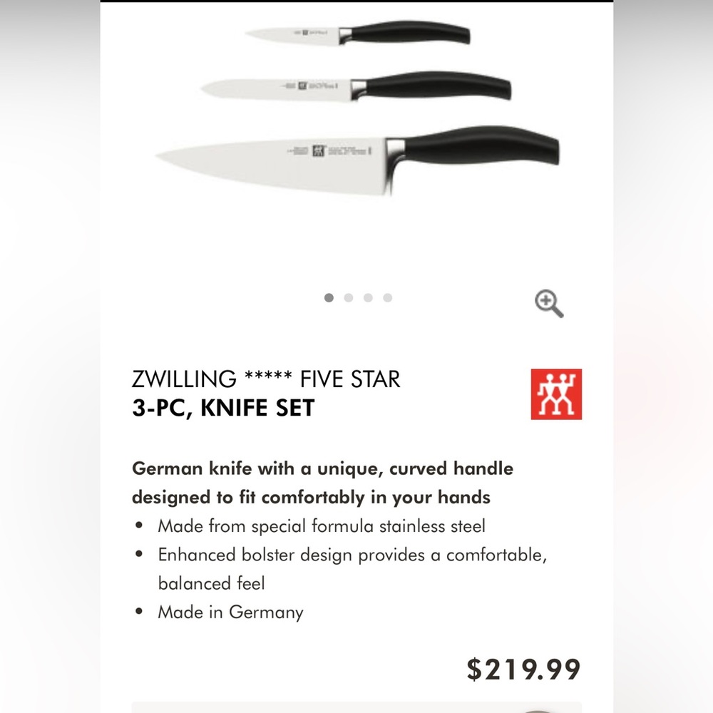 Zwilling Five Star Three knife set